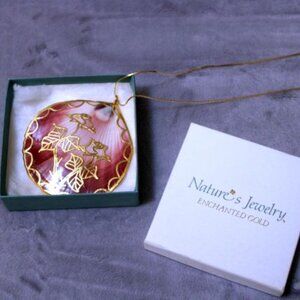 Nature's Jewelry Enchanted Gold Seashell Pendant with Gold Necklace - NIB